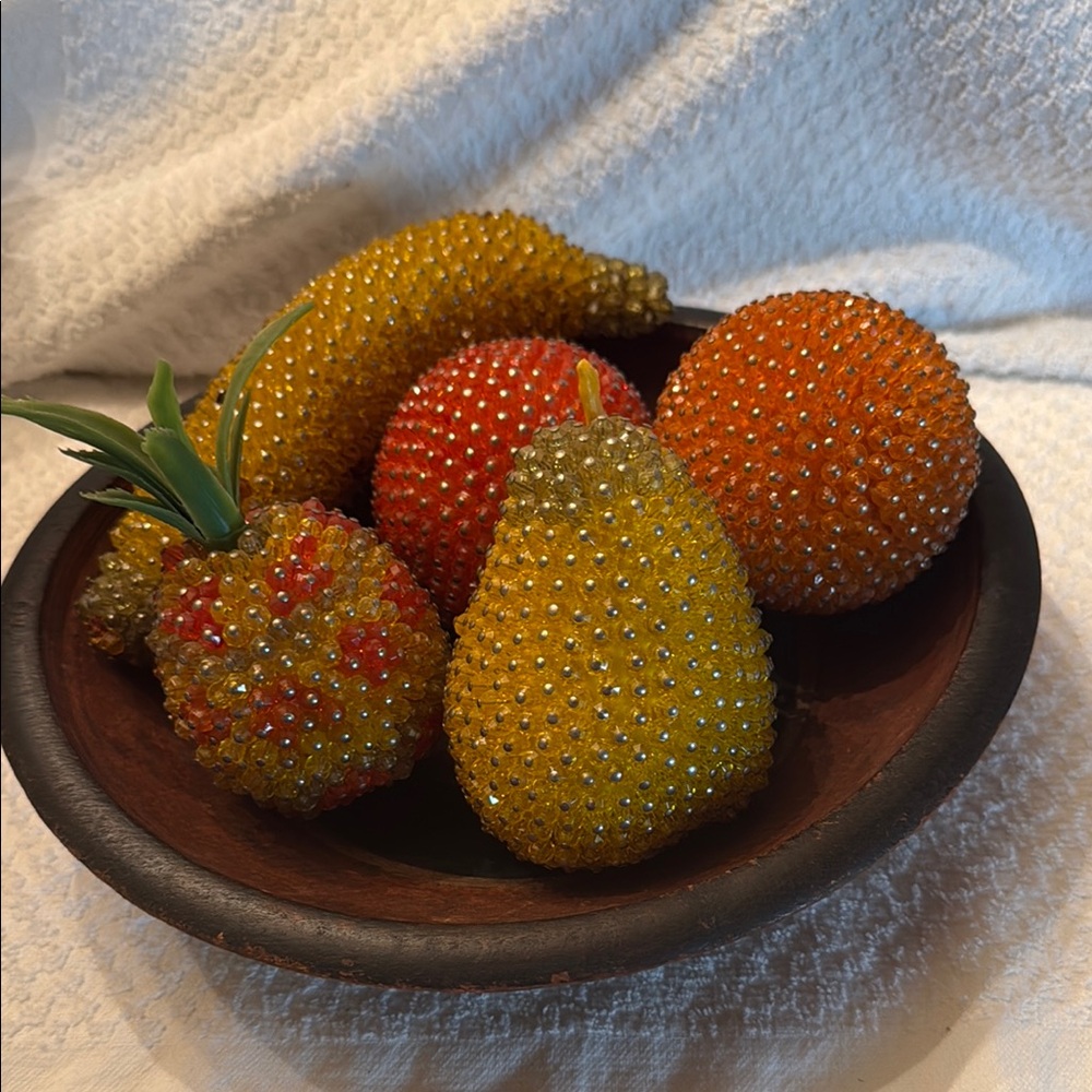 Beaded Fruit Decor Set
